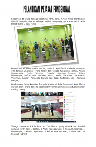 PELANTIKAN PEJABAT FUNGSIONAL RSUD JEND. A. YANI METRO