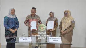 RSUD Jenderal Ahmad Yani Metro Dengan Bank Negara Indonesia (BNI) Melakukan Kerjasama Penandatanganan Pengelolaan Keuangan BLUD